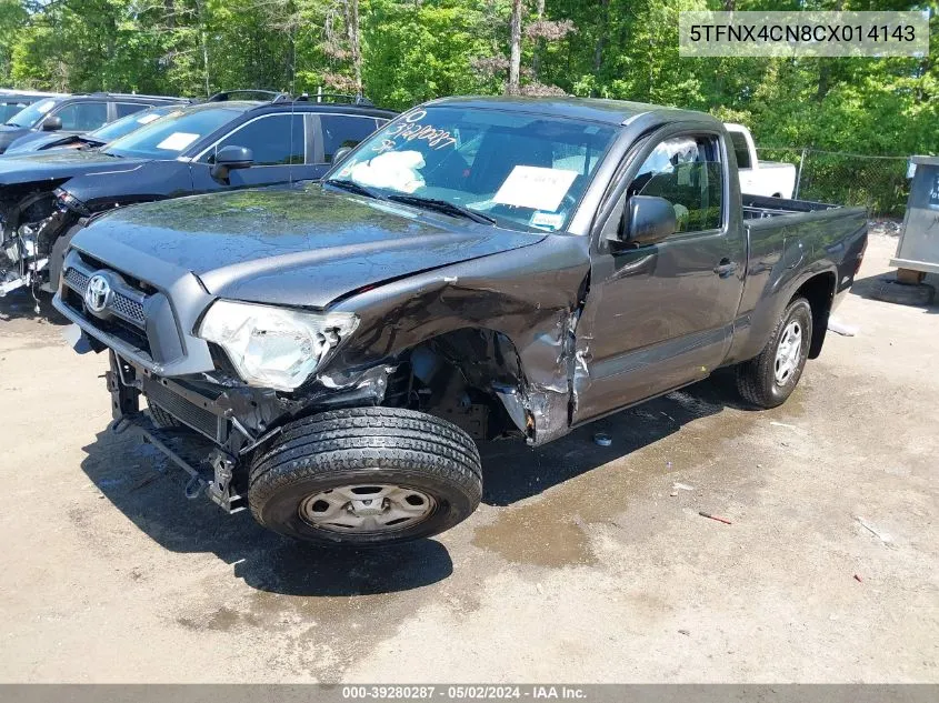 2012 Toyota Tacoma VIN: 5TFNX4CN8CX014143 Lot: 39280287