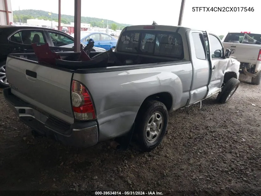 5TFTX4CN2CX017546 2012 Toyota Tacoma