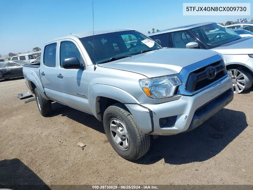 2012 Toyota Tacoma Prerunner VIN: 5TFJX4GN8CX009730 Lot: 39738829