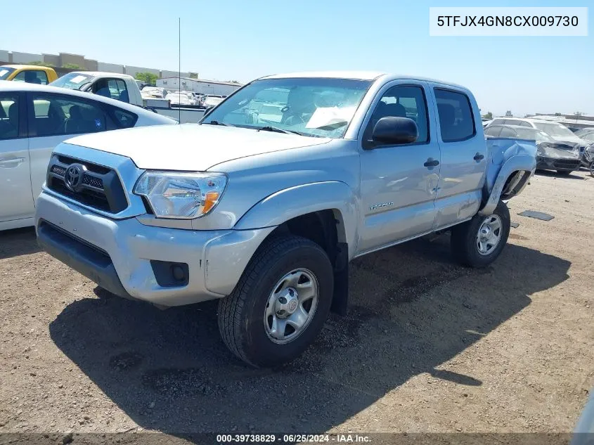 2012 Toyota Tacoma Prerunner VIN: 5TFJX4GN8CX009730 Lot: 39738829