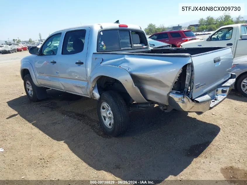 2012 Toyota Tacoma Prerunner VIN: 5TFJX4GN8CX009730 Lot: 39738829