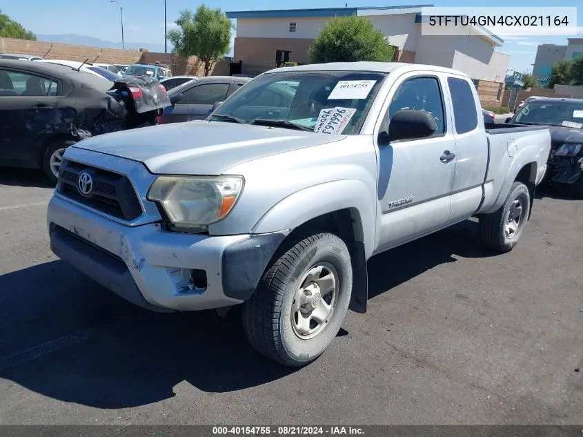 2012 Toyota Tacoma Prerunner Access Cab VIN: 5TFTU4GN4CX021164 Lot: 40154755