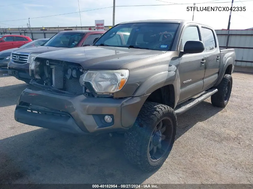 2012 Toyota Tacoma Base V6 VIN: 5TFLU4EN7CX042335 Lot: 40182954