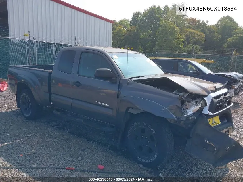 2012 Toyota Tacoma VIN: 5TFUX4EN6CX013534 Lot: 40296513