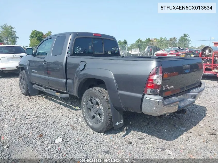 2012 Toyota Tacoma VIN: 5TFUX4EN6CX013534 Lot: 40296513