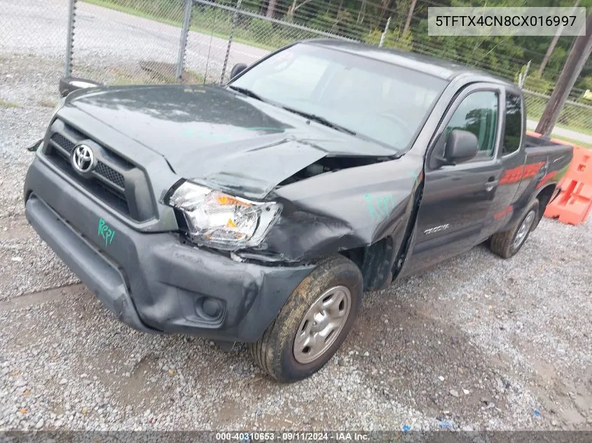 2012 Toyota Tacoma Access Cab VIN: 5TFTX4CN8CX016997 Lot: 40310653