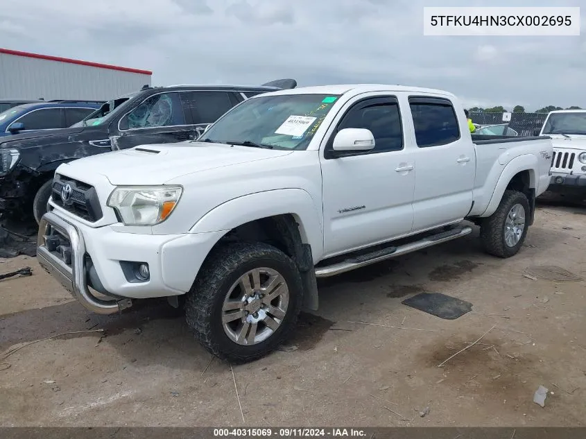 2012 Toyota Tacoma Dbl Cab Prerunner Lng Bed VIN: 5TFKU4HN3CX002695 Lot: 40315069