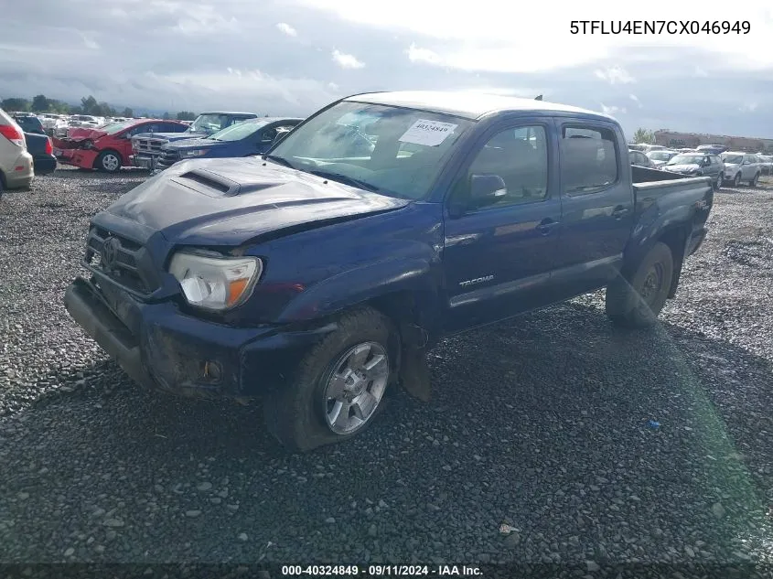 5TFLU4EN7CX046949 2012 Toyota Tacoma Double Cab