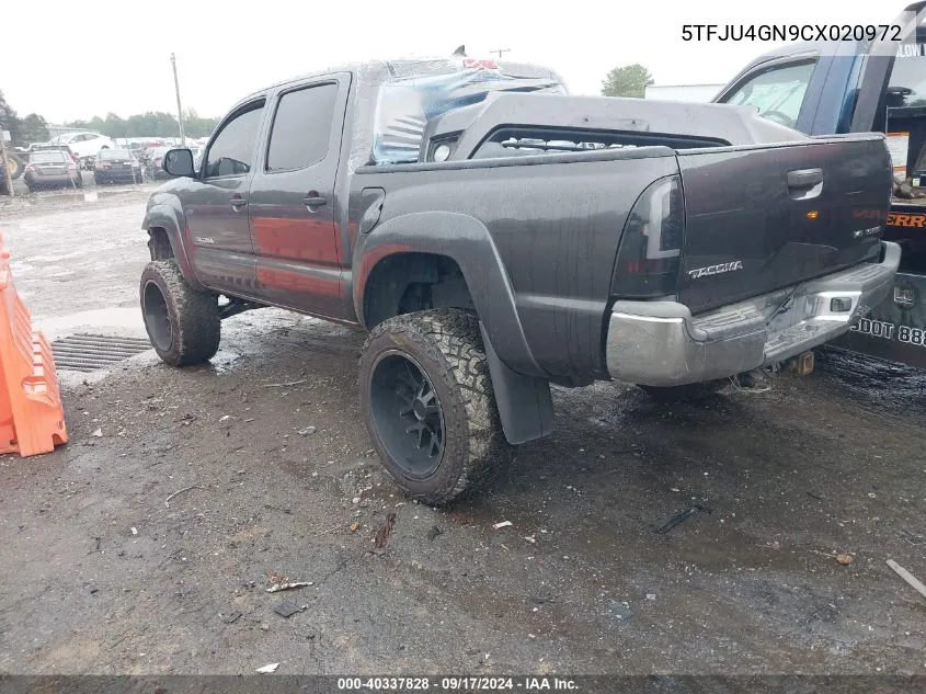 2012 Toyota Tacoma Prerunner V6 VIN: 5TFJU4GN9CX020972 Lot: 40337828