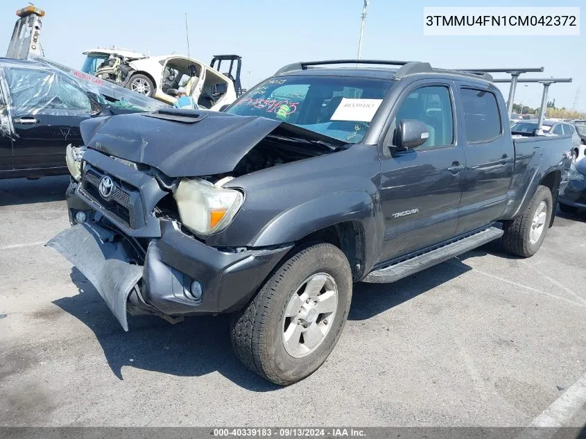 2012 Toyota Tacoma Double Cab Long Bed VIN: 3TMMU4FN1CM042372 Lot: 40339183