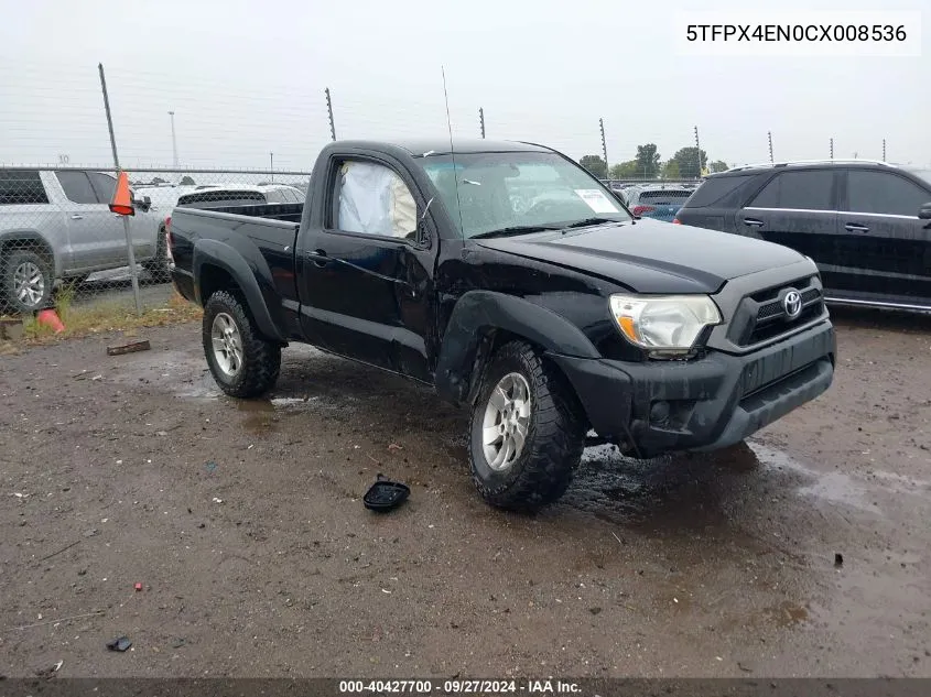 5TFPX4EN0CX008536 2012 Toyota Tacoma