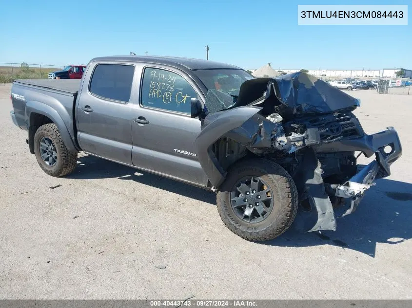 2012 Toyota Tacoma Base V6 VIN: 3TMLU4EN3CM084443 Lot: 40443743