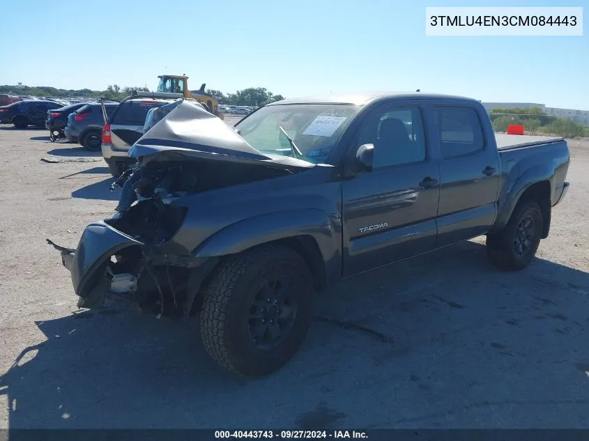 2012 Toyota Tacoma Base V6 VIN: 3TMLU4EN3CM084443 Lot: 40443743