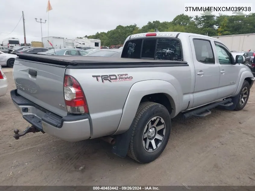 3TMMU4FNXCM039938 2012 Toyota Tacoma Base V6