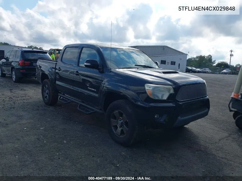 2012 Toyota Tacoma Base V6 VIN: 5TFLU4EN4CX029848 Lot: 40477189