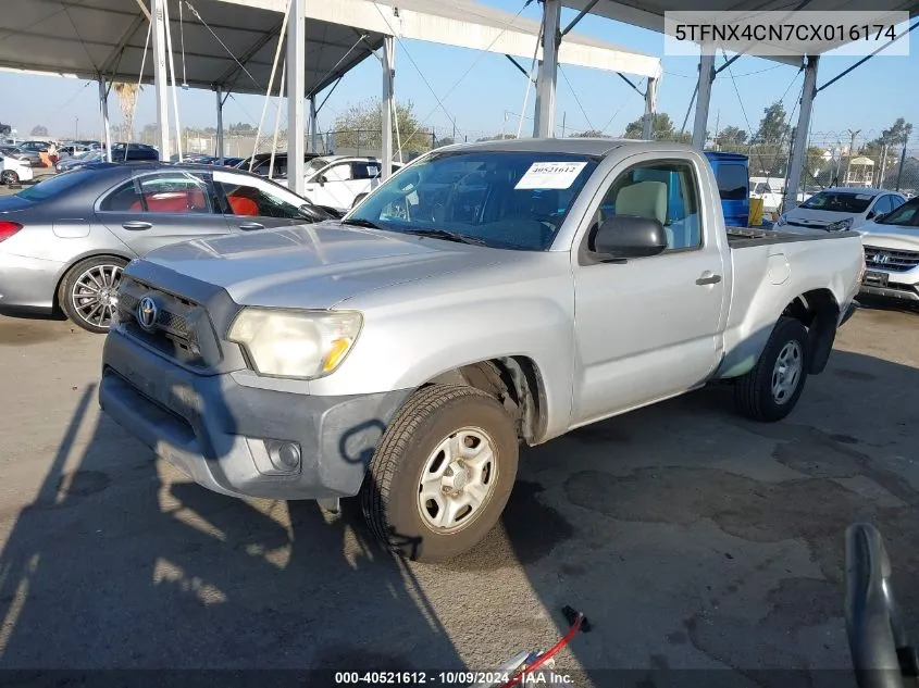 2012 Toyota Tacoma VIN: 5TFNX4CN7CX016174 Lot: 40521612