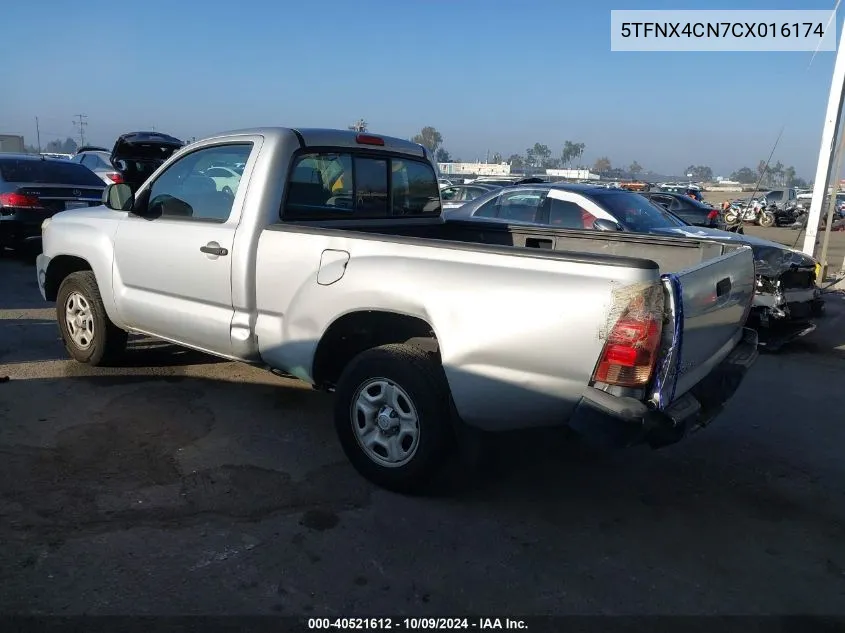 2012 Toyota Tacoma VIN: 5TFNX4CN7CX016174 Lot: 40521612