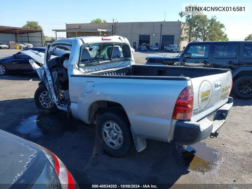 2012 Toyota Tacoma VIN: 5TFNX4CN9CX016581 Lot: 40534202