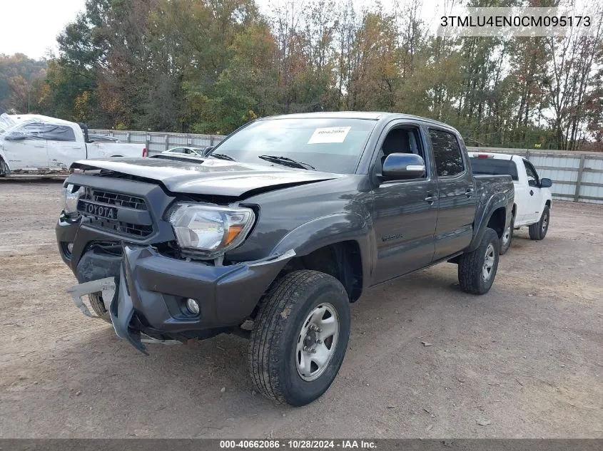 2012 Toyota Tacoma Double Cab VIN: 3TMLU4EN0CM095173 Lot: 40662086