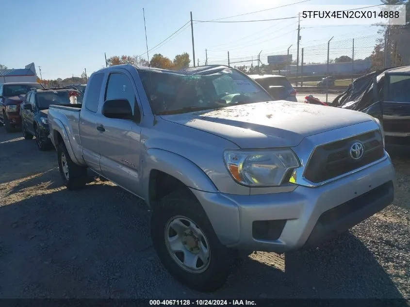 2012 Toyota Tacoma Access Cab VIN: 5TFUX4EN2CX014888 Lot: 40671128