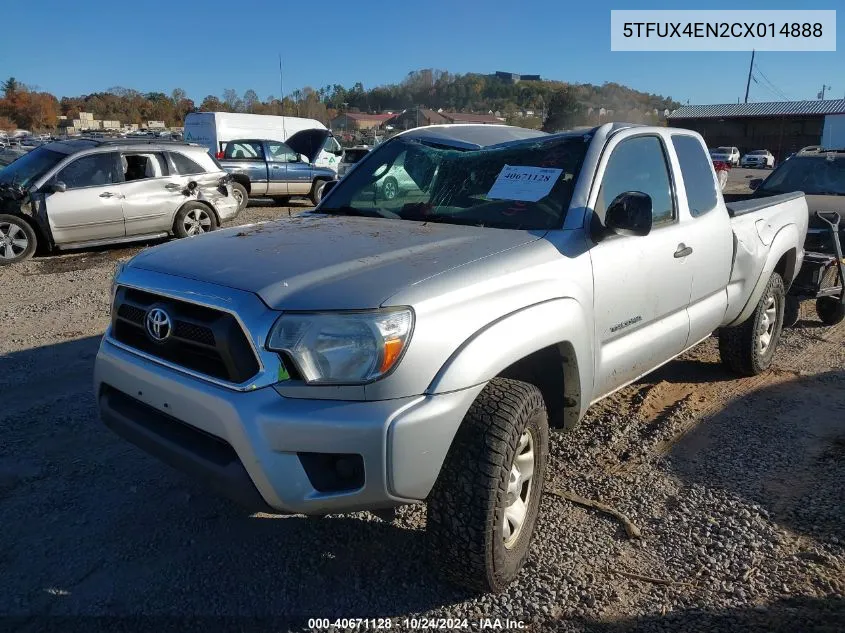 2012 Toyota Tacoma Access Cab VIN: 5TFUX4EN2CX014888 Lot: 40671128