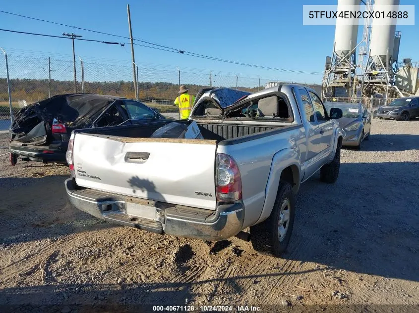 5TFUX4EN2CX014888 2012 Toyota Tacoma Access Cab