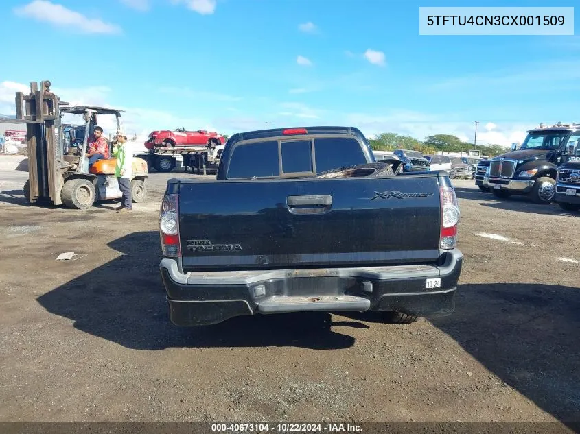 2012 Toyota Tacoma X-Runner V6 VIN: 5TFTU4CN3CX001509 Lot: 40673104