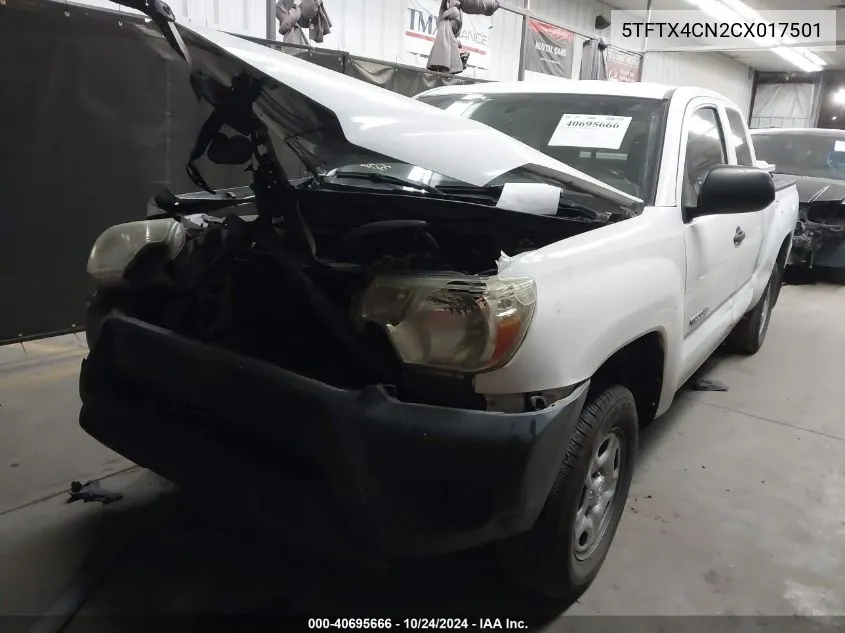 5TFTX4CN2CX017501 2012 Toyota Tacoma