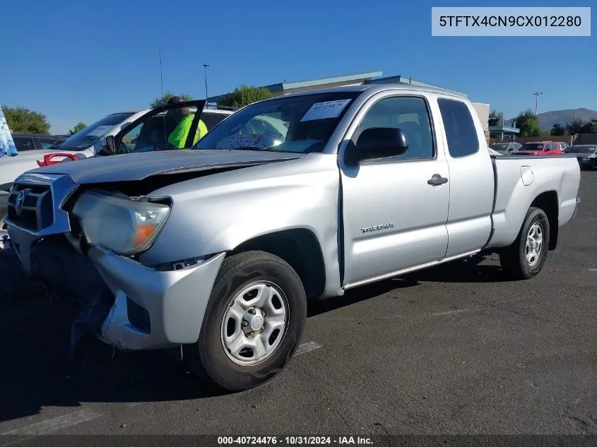 2012 Toyota Tacoma Access Cab VIN: 5TFTX4CN9CX012280 Lot: 40724476