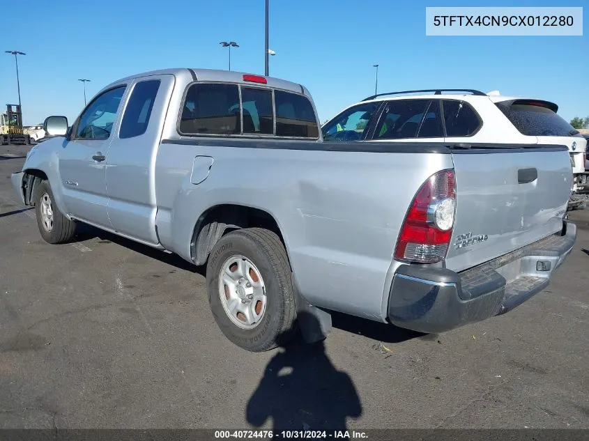 2012 Toyota Tacoma Access Cab VIN: 5TFTX4CN9CX012280 Lot: 40724476