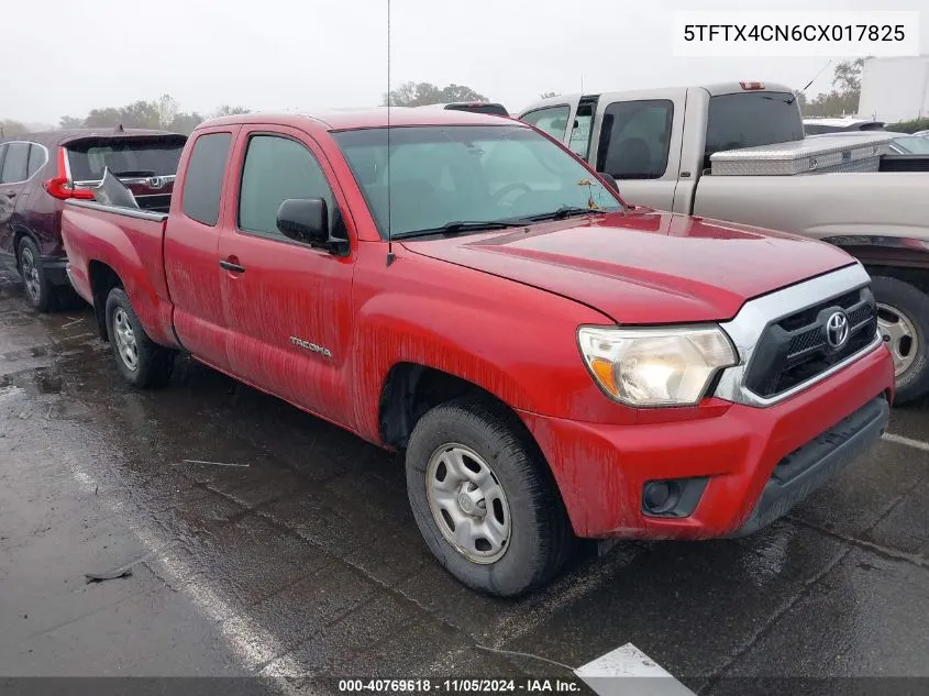 2012 Toyota Tacoma VIN: 5TFTX4CN6CX017825 Lot: 40769618