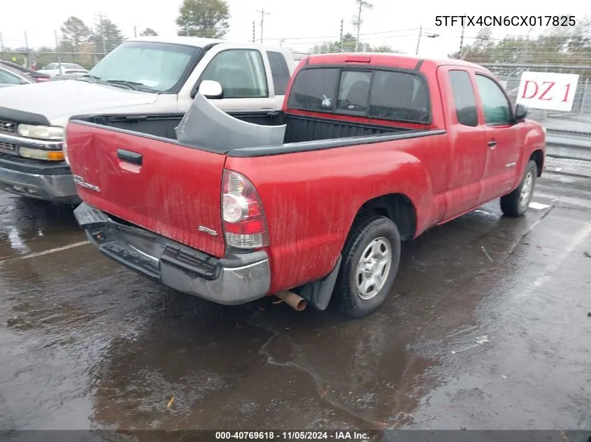 2012 Toyota Tacoma VIN: 5TFTX4CN6CX017825 Lot: 40769618