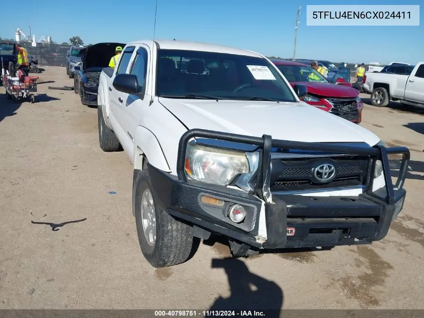 2012 Toyota Tacoma Double Cab VIN: 5TFLU4EN6CX024411 Lot: 40798751