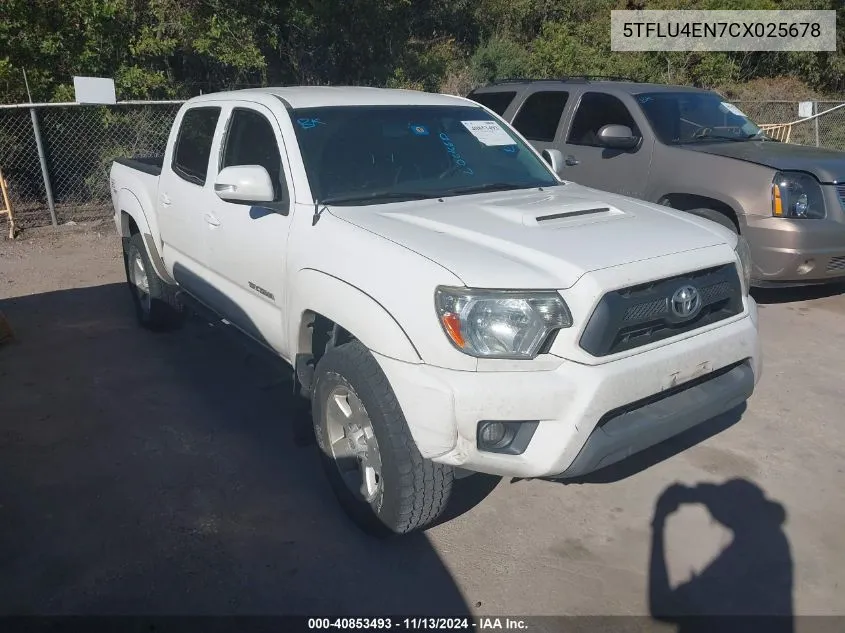 5TFLU4EN7CX025678 2012 Toyota Tacoma Double Cab