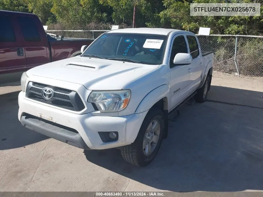 5TFLU4EN7CX025678 2012 Toyota Tacoma Double Cab