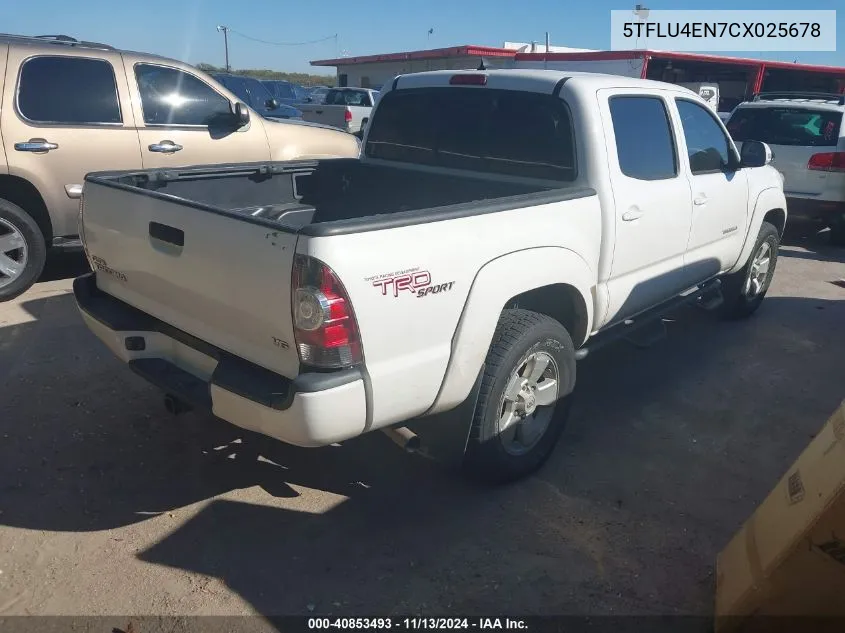 5TFLU4EN7CX025678 2012 Toyota Tacoma Double Cab