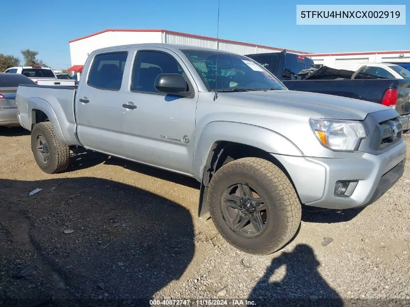 2012 Toyota Tacoma Dbl Cab Prerunner Lng Bed VIN: 5TFKU4HNXCX002919 Lot: 40872747