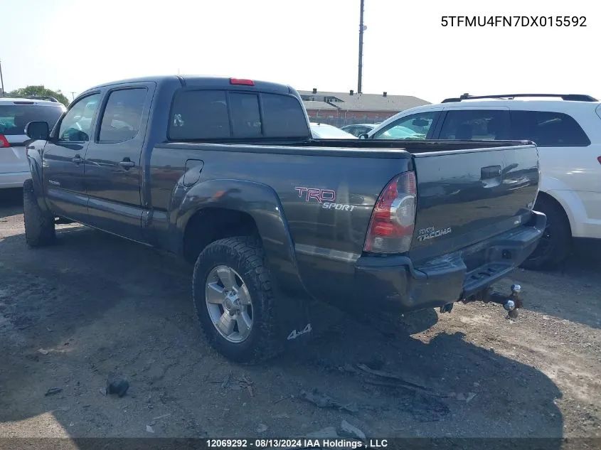 2013 Toyota Tacoma Double Cab Long Bed VIN: 5TFMU4FN7DX015592 Lot: 12069292