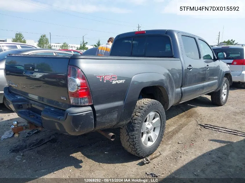 2013 Toyota Tacoma Double Cab Long Bed VIN: 5TFMU4FN7DX015592 Lot: 12069292