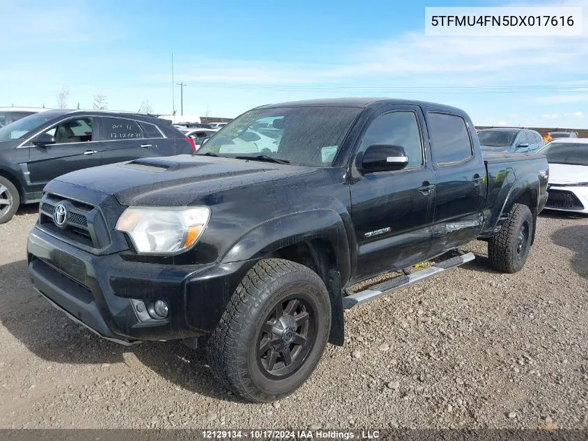 2013 Toyota Tacoma Double Cab Long Bed VIN: 5TFMU4FN5DX017616 Lot: 12129134