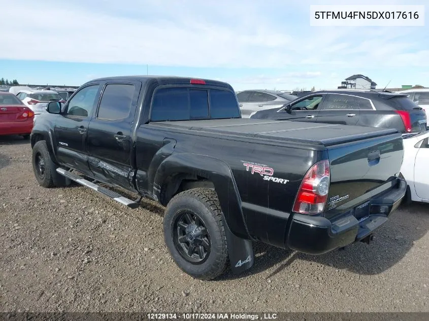 2013 Toyota Tacoma Double Cab Long Bed VIN: 5TFMU4FN5DX017616 Lot: 12129134