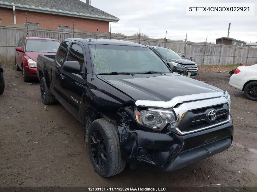 2013 Toyota Tacoma VIN: 5TFTX4CN3DX022921 Lot: 12133131