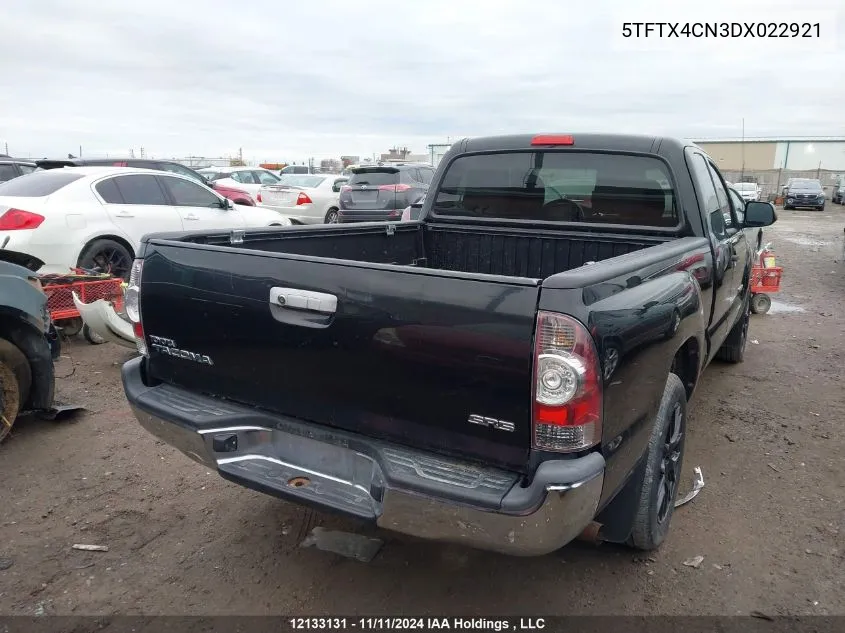 2013 Toyota Tacoma VIN: 5TFTX4CN3DX022921 Lot: 12133131