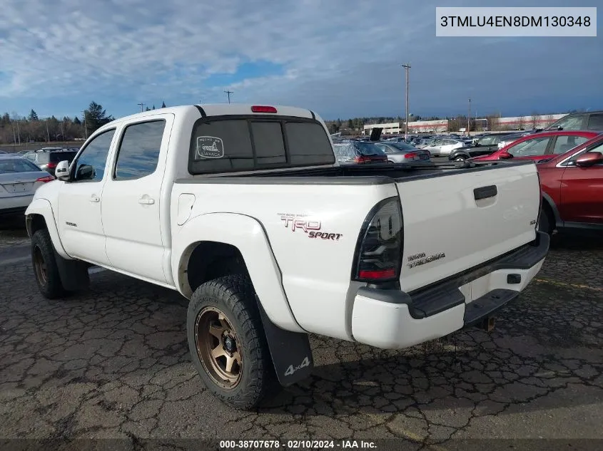 2013 Toyota Tacoma Base V6 VIN: 3TMLU4EN8DM130348 Lot: 38707678