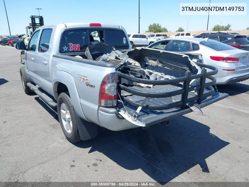 2013 Toyota Tacoma Prerunner V6 VIN: 3TMJU4GN7DM149753 Lot: 39305788