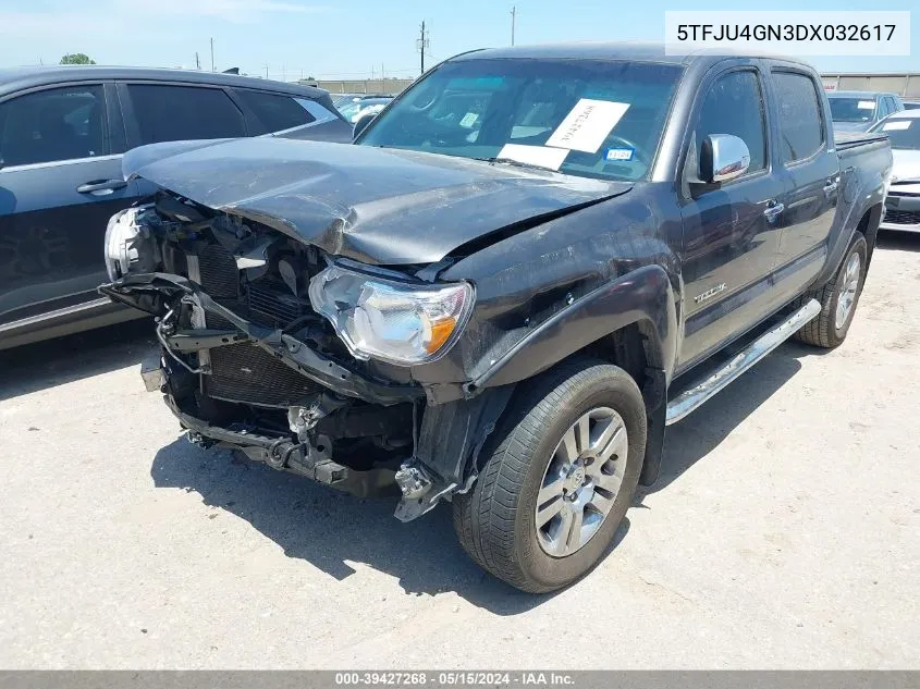 2013 Toyota Tacoma Prerunner V6 VIN: 5TFJU4GN3DX032617 Lot: 39427268