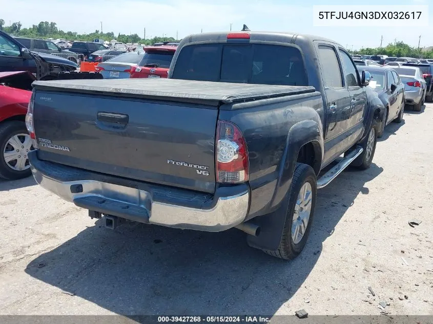 2013 Toyota Tacoma Prerunner V6 VIN: 5TFJU4GN3DX032617 Lot: 39427268