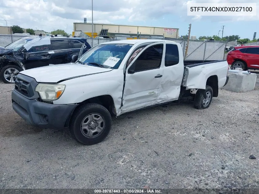 2013 Toyota Tacoma VIN: 5TFTX4CNXDX027100 Lot: 39787443