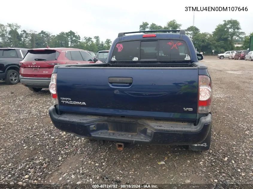 2013 Toyota Tacoma Base V6 VIN: 3TMLU4EN0DM107646 Lot: 40124792