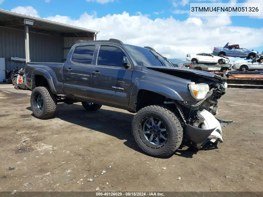 2013 Toyota Tacoma Base V6 VIN: 3TMMU4FN4DM051326 Lot: 40126029